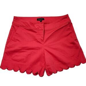 The Limited Sz 4 Coral Pink Scalloped Edge SHORTS Flat Front Dress Small